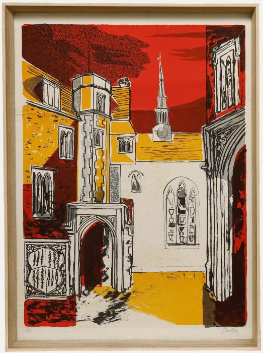 Margaret Souttar - Mid 20th Century Lithograph, Magdalene College