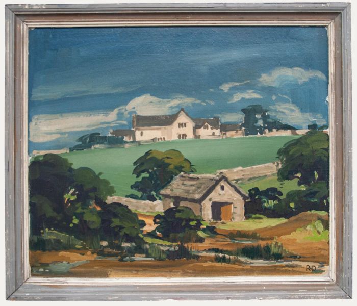Robert Dawson - Framed 20th Century Oil, A Staffordshire Hill Farm