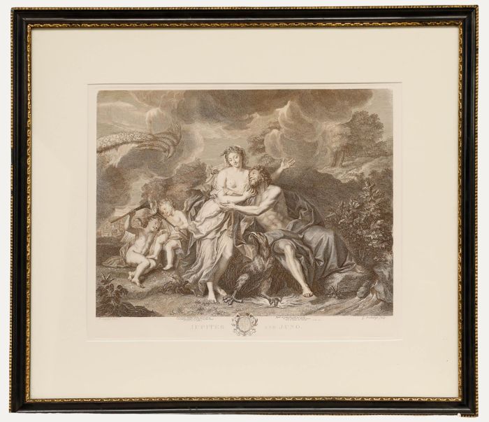 Gaspard Duchange - 18th Century Engraving, Jupiter and Juno