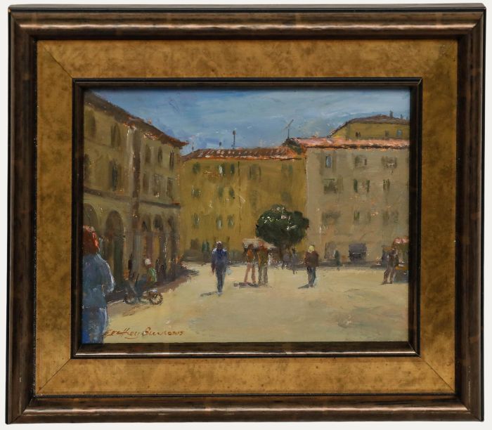 Geoffrey Burrows - 2007 Oil, The Rendezvous Casole d'Elsa