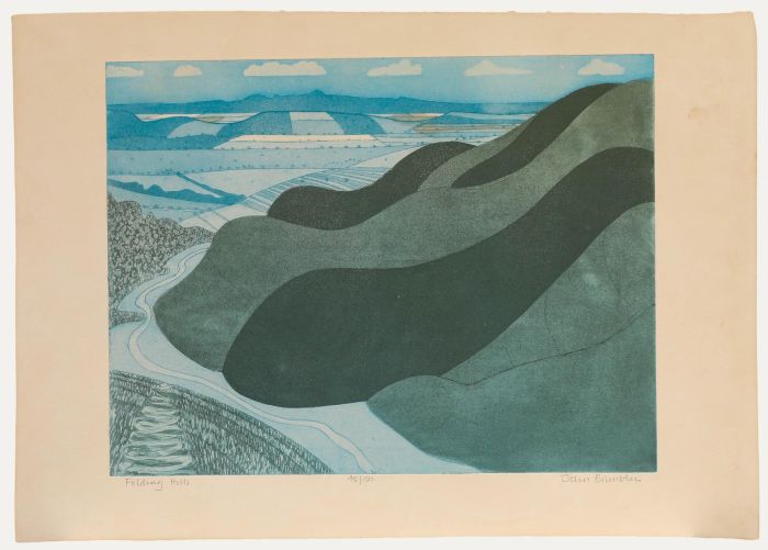 John Brunsdon - Mid 20th Century Aquatint, Folding Hills