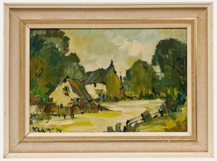 George Richard Deakins - 1979 Oil, The Village Street