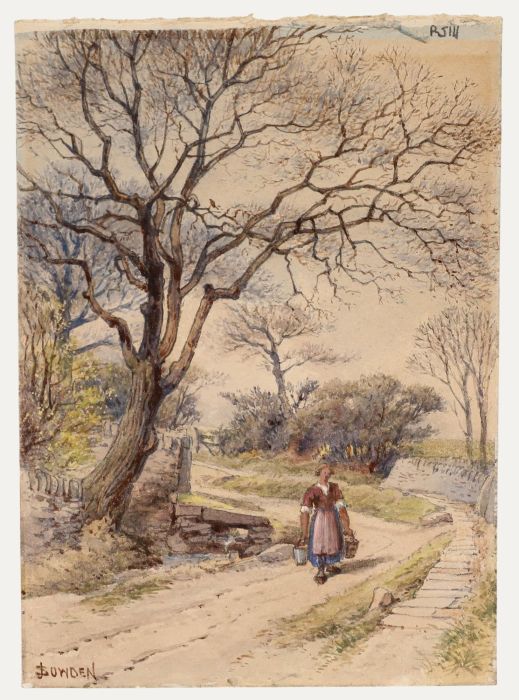 Bowden - 19th Century Watercolour, On the Winding Path