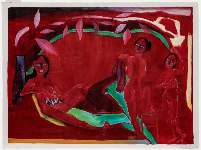 Lorella Bianco - 2022 Oil, Bathing Interrupted