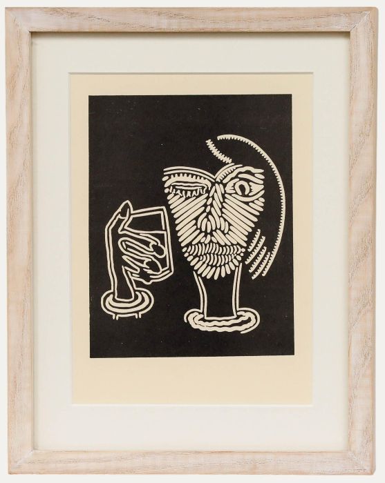 Peter William Daglish - 20th Century Linoprint, Face and Hand