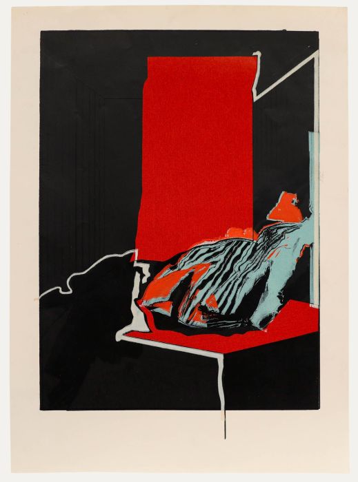 John Mitchell - Mid 20th Century Silkscreen, Abstract Interior
