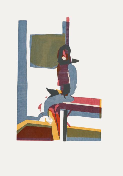 John Mitchell - Mid 20th Century Silkscreen, Seated Female Figure