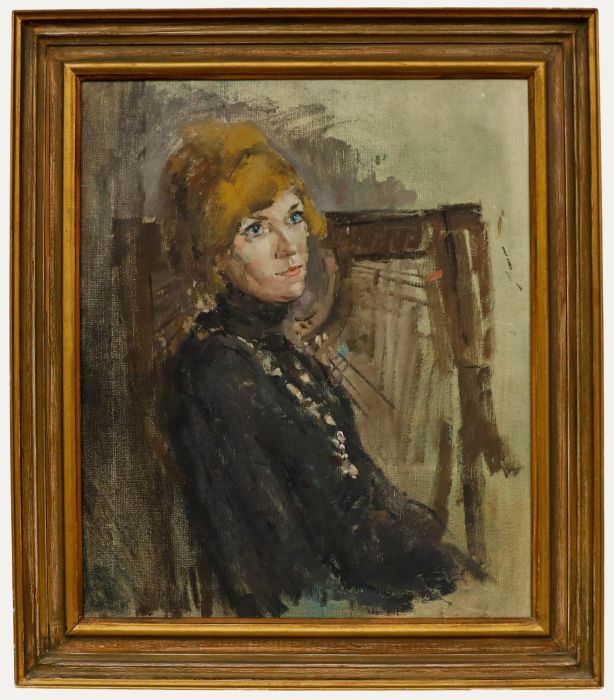 Beatrice Johnson - Mid 20th Century Oil, Lady with Beehive