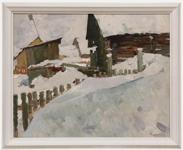 Leonid Nikolaevich Kolmkov - Framed Mid 20th Century Oil, Sina