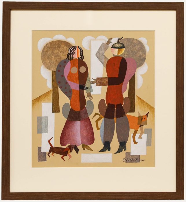 Gisela Sedatis-Grosser - Framed 20th Century Oil, Morning Greeting