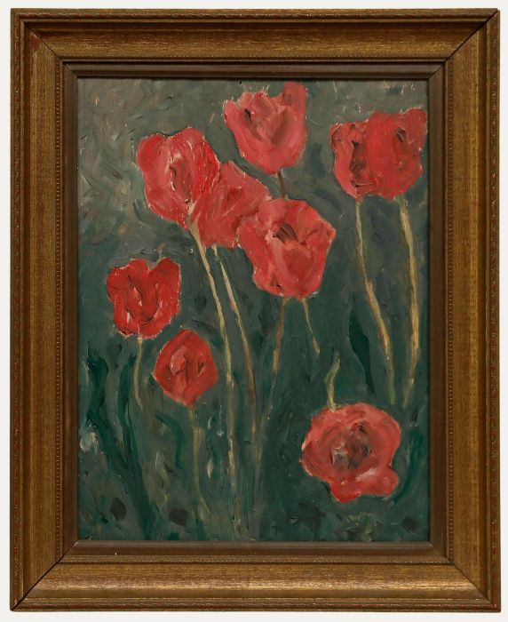 Attributed to Mary Cowie - Framed 20th Century Oil, The Tulip Meadow