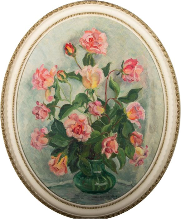 Bess Defries Brady  - 20th Century Oil, Pink Roses