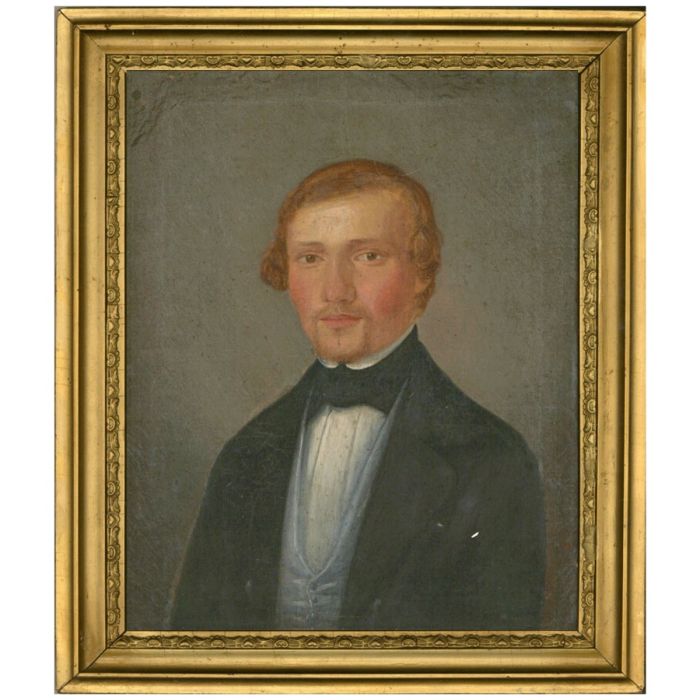 Mid 19th Century Oil - Handsome Gentleman
