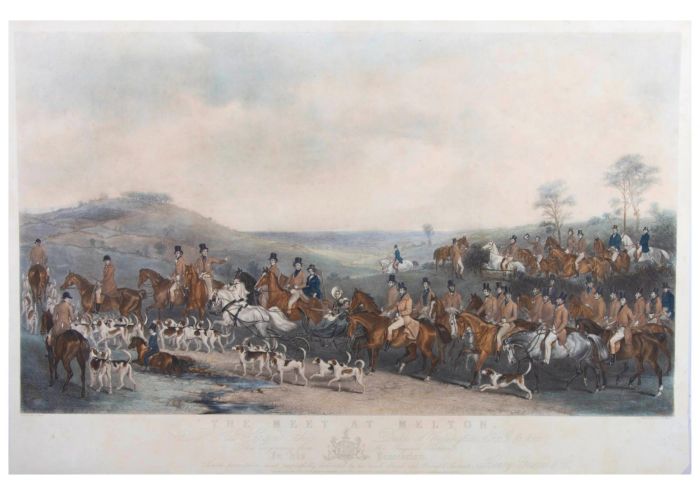 W. Humphrys after Francis Grant - 19th Century Lithograph, The Meet at Melton