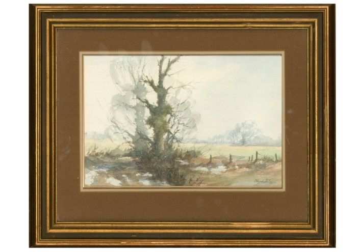 Elizabeth Cope (b.1952) - 20th Century Watercolour, Winter Landscape