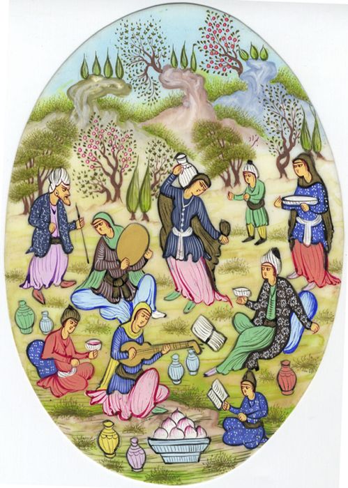 Contemporary Mixed Media - Mughal Painting