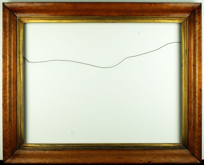 Large Period Birds-Eye Maple Frame with Gilt Slip to Take Approx 50 x 60 cm