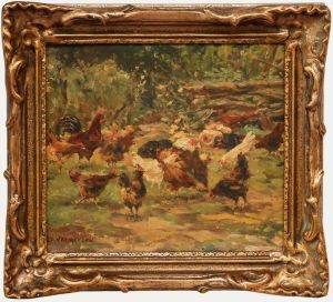 D. Vermeylen - Framed Early 20th Century Oil, The Orchard
