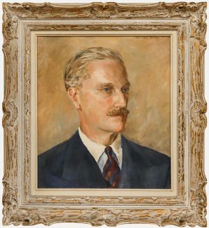 William Fisher - 20th Century Oil, Portrait of Mr Fred Chitty