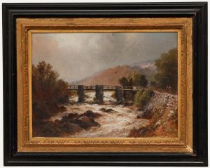 Framed Late 19th Century Oil - Sounds of the River