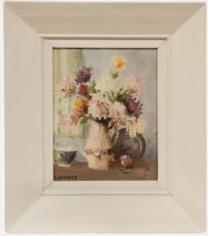 A. Everett - Framed Mid 20th Century Oil, Cut Flowers