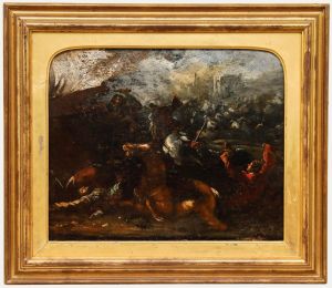 18th Century Oil - Charge of the Cavalry