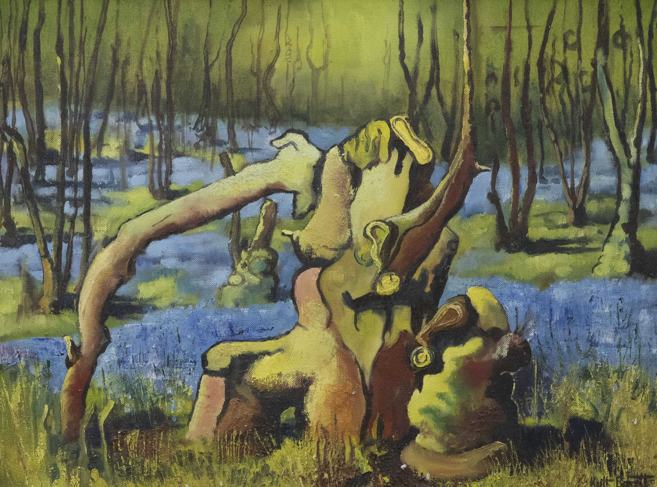Keith Barrett - 1980 Oil, Stump