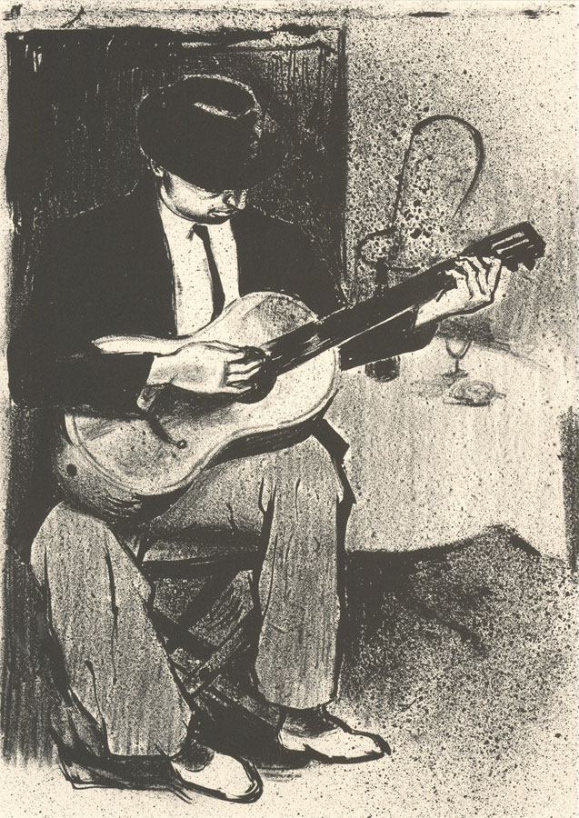 20th Century Lithograph - The Guitar Player | eBay