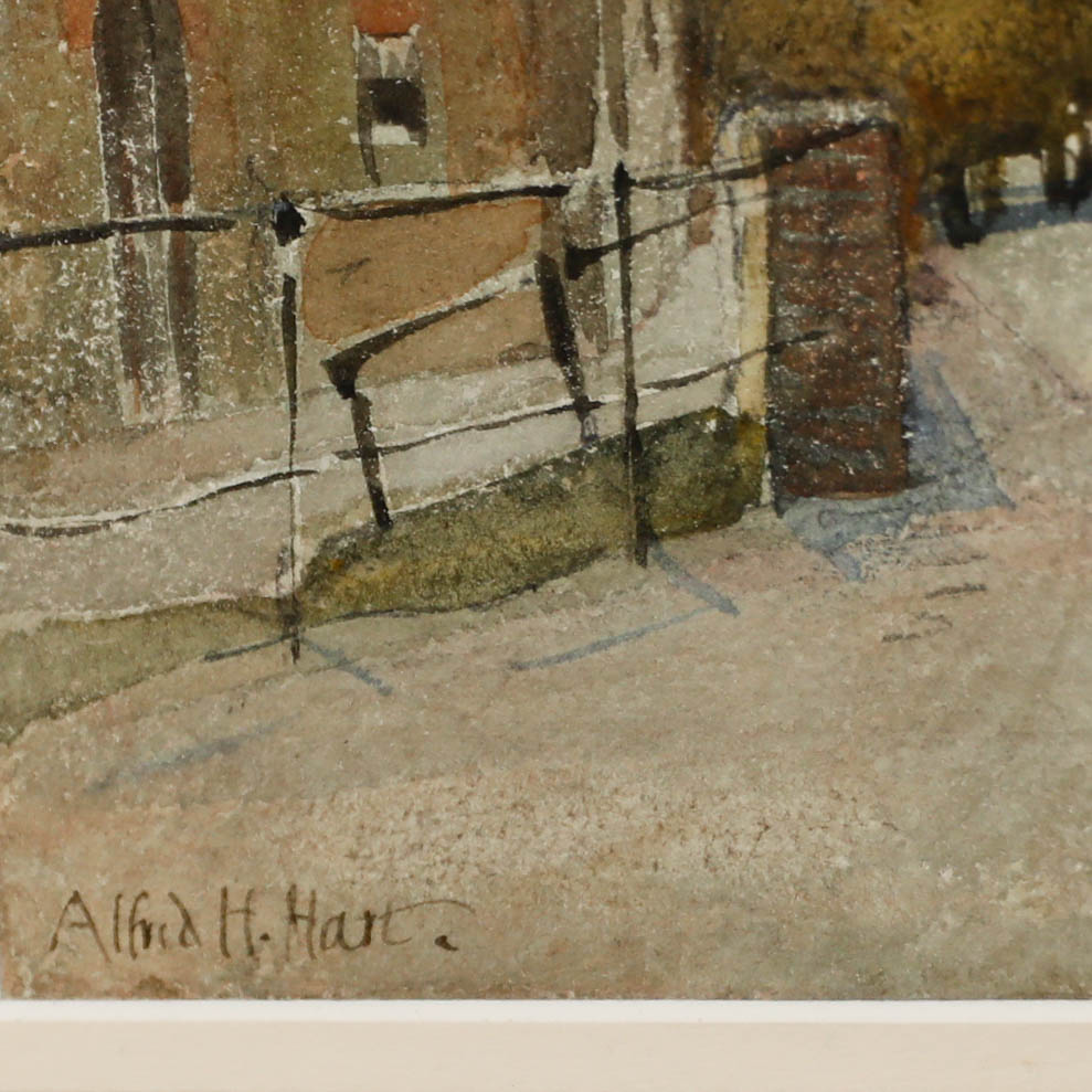 Alfred Henry Hart (1866 1953) Aquarelle encadrée, arche de