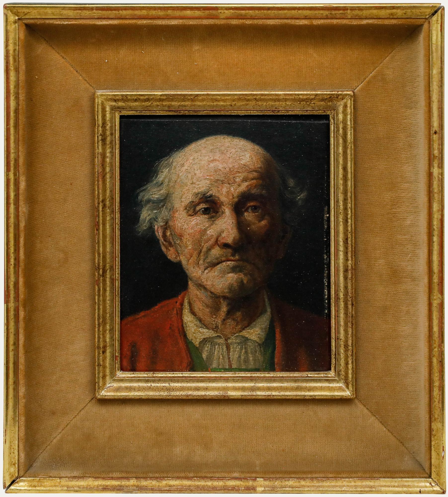 Framed 1906 Oil - Portrait of a Pheasant Farmer