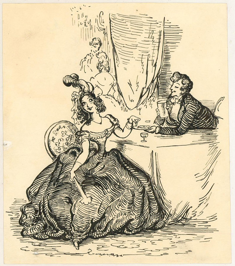 Harold Hope Read 1881 1959 Pen And Ink Drawing Flirting At The Ball Ebay
