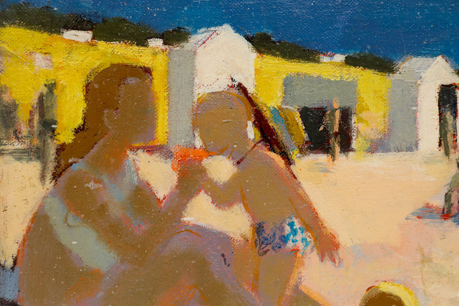 Summer artwork hung in an interior setting